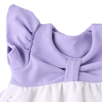 Vestido Bebê Din Don Creponado Estampado